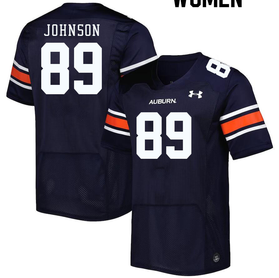 Women's Auburn Tigers #89 Whit Johnson Navy 2023 College Stitched Football Jersey
